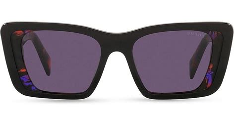 prada round sunglasses men|prada 51mm rectangular sunglasses.